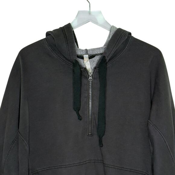 Free People Movement L Think Future Hoodie Washed Black Pullover *flaw - Picture 5 of 12